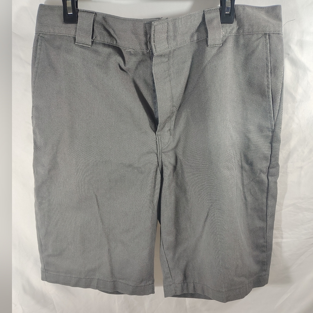 Dickies Gray Flat Front Shorts Lightweight Casual